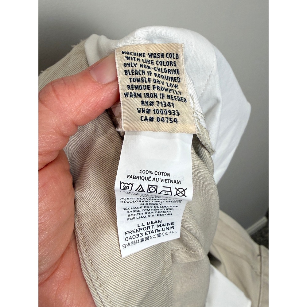 NWT LL Bean Boys 10 Khaki Pleated Shorts Original Fit 100% Cotton Wrinkle Free - Picture 9 of 9